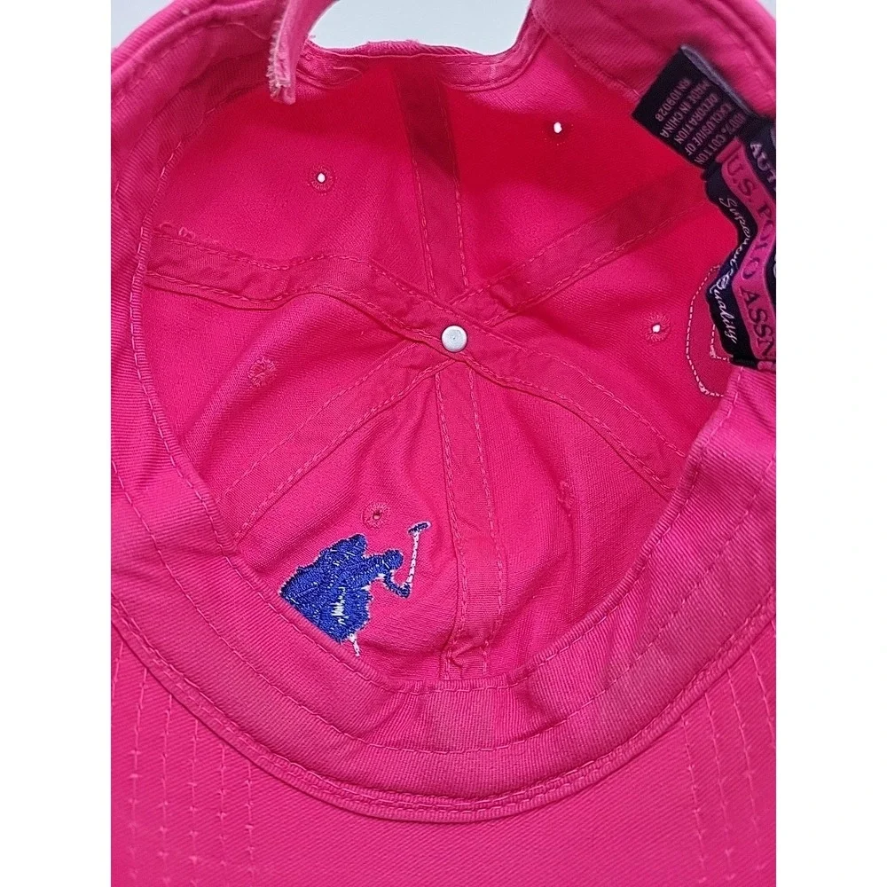 U.S. Polo Assn Pink Logo Baseball Cap Hat Unisex Adjustable Hook-and-Loop OS